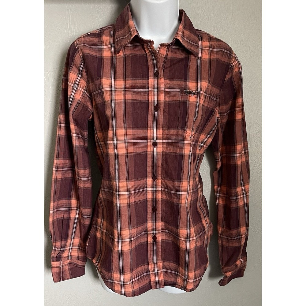 Cruel Girl Shirt Womens Medium Multicolor Plaid Button Up Cotton Lightweight